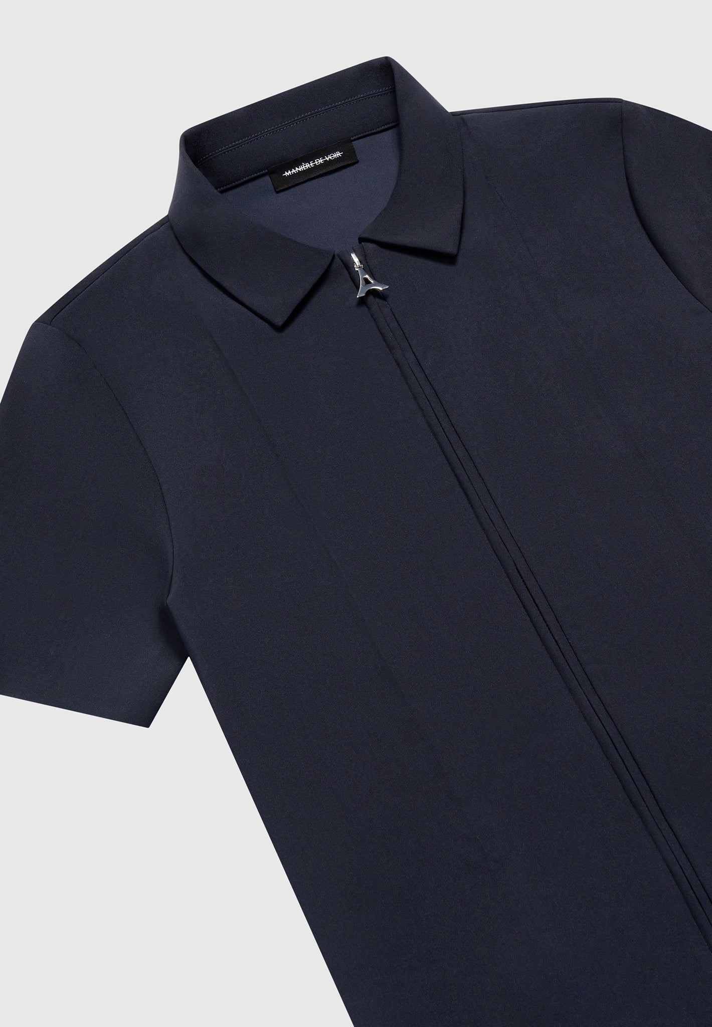 Tailored Shirt With Crease - Navy