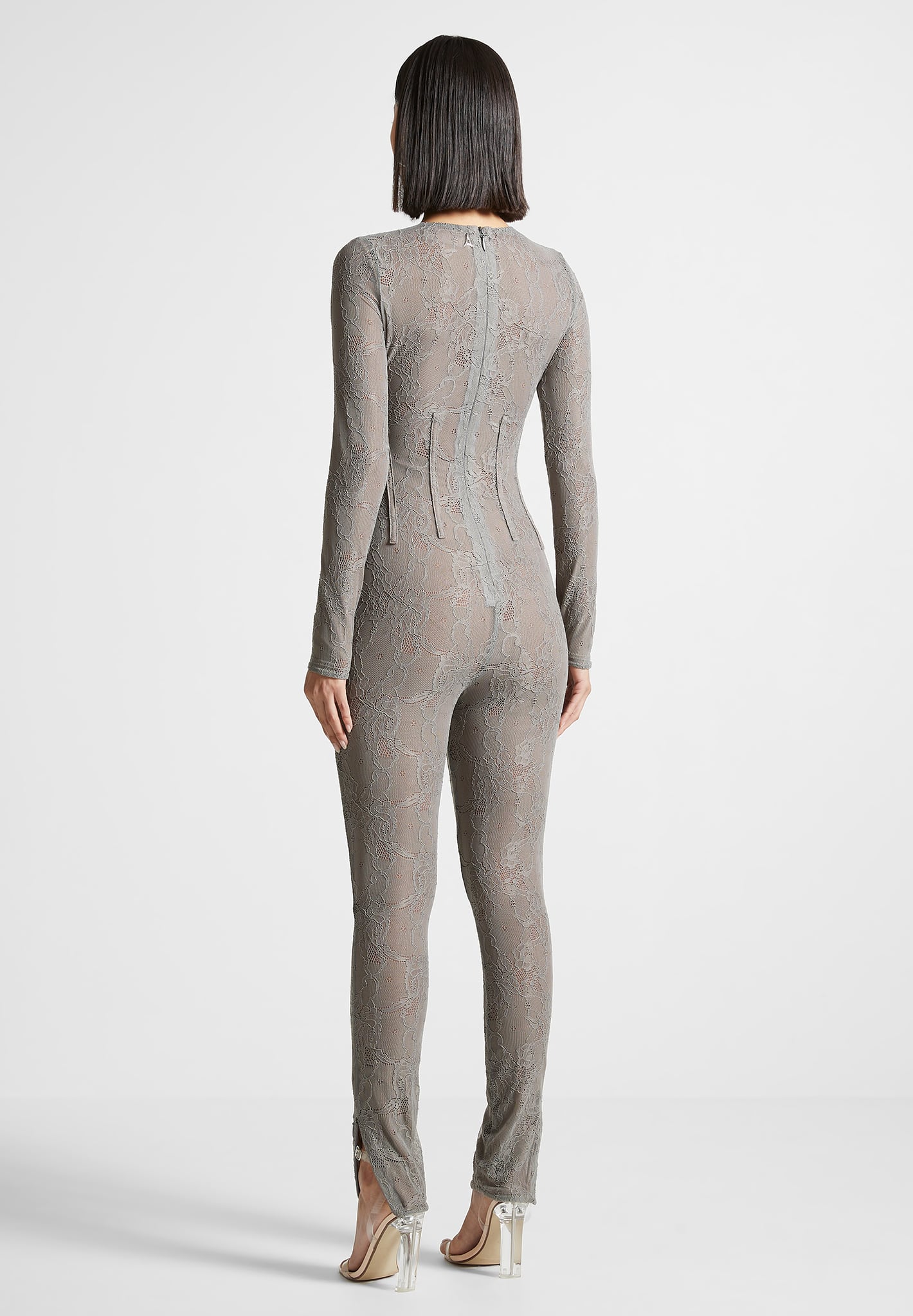 Lace Jumpsuit - Grey