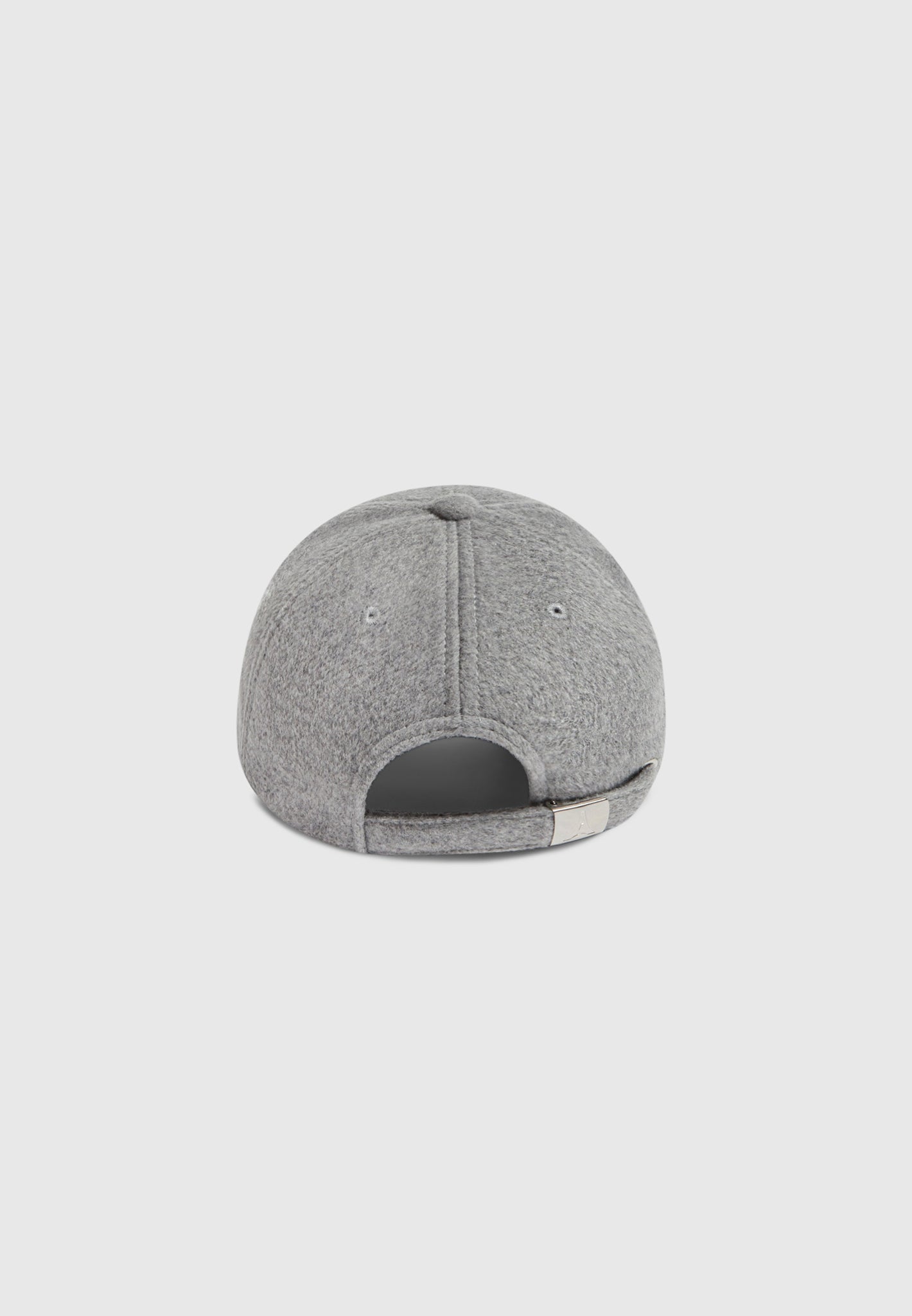 Textured Wool Blend Cap - Light Grey