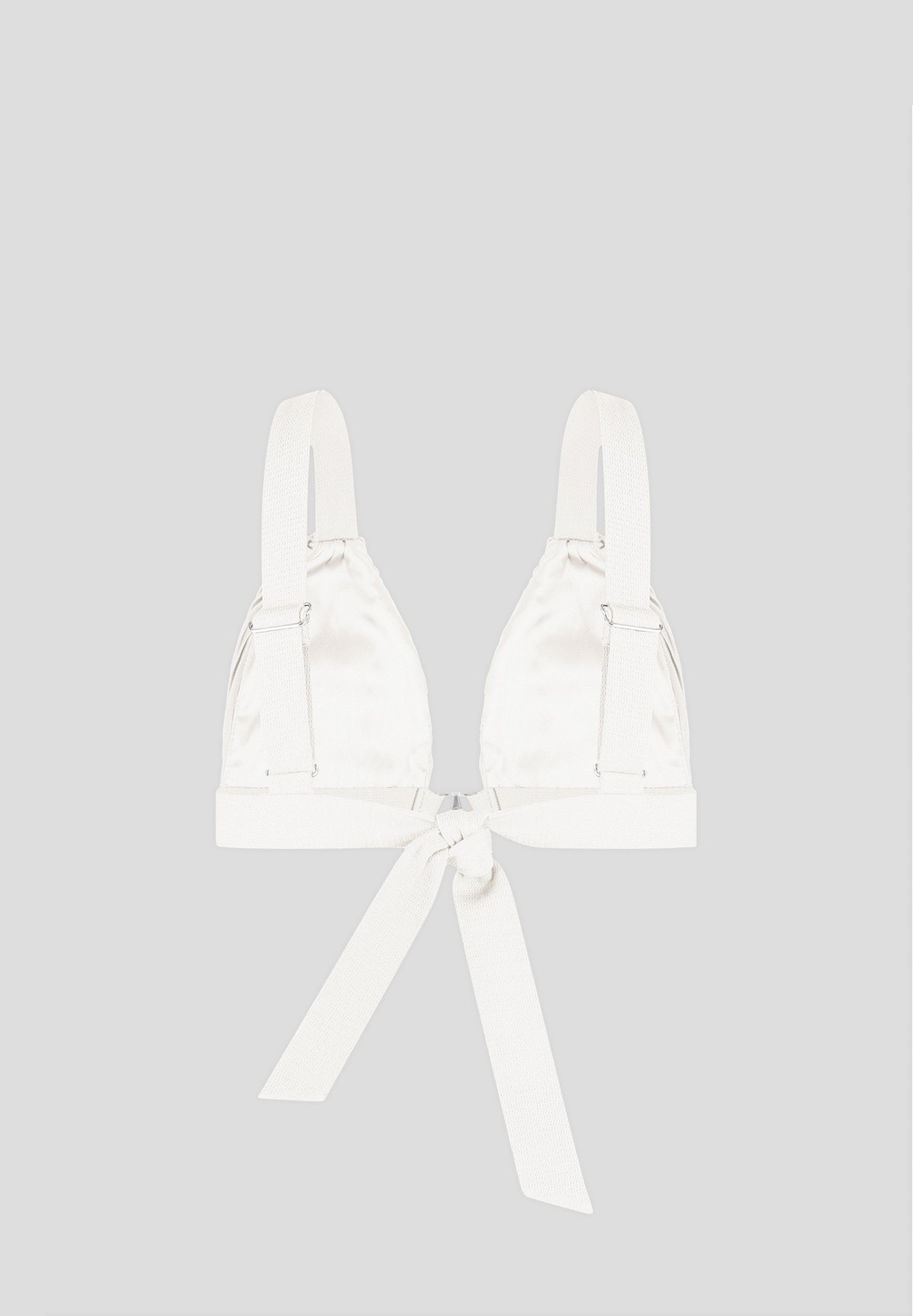 Pleated Eiffel Bralette - Off White