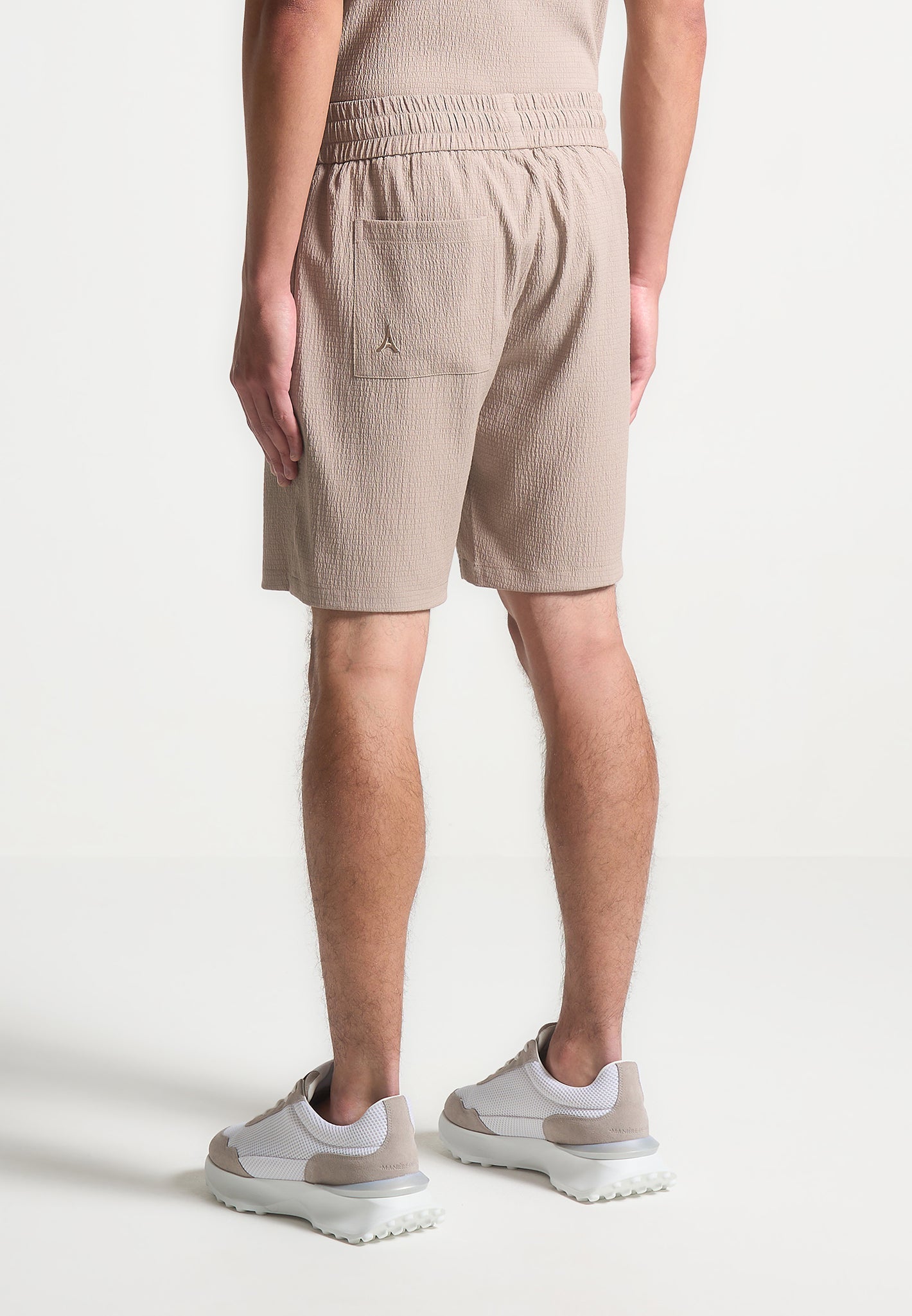 Seersucker Shorts - Taupe