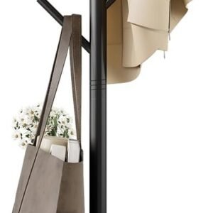 Coat Rack with 8 Hooks, 3 Adjustable Heights